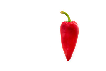 Red chilli isolated on white