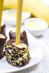 Chocolate dipped bananas