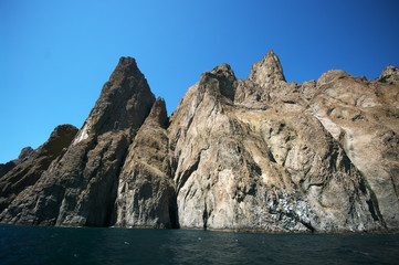Fototapeta na wymiar Cliffs in sea