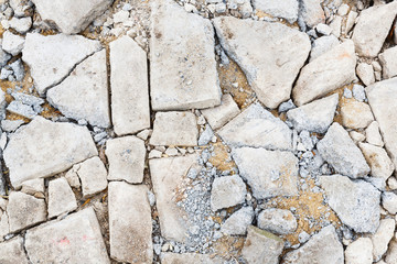 Cracked concrete floor