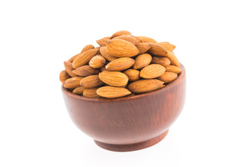 almond bowl isolated