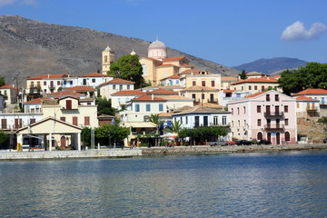 galaxidi  a coastal town next to the Mediterranean sea in greece	