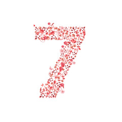 Romantic floral number 7