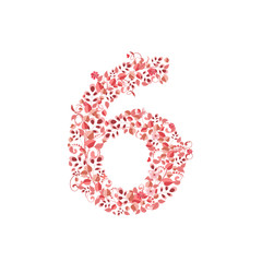 Romantic floral number 6
