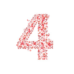 Romantic floral number 4