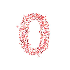 Romantic floral number 0