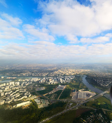 Moscow region bird's-eye view.