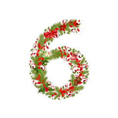 christmas floral tree number 6