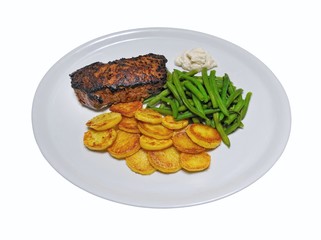 Steak mit Bohnen