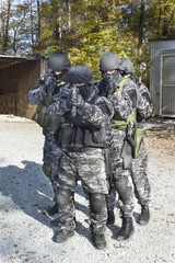 special anti-terrorist squad, coached at the shooting range