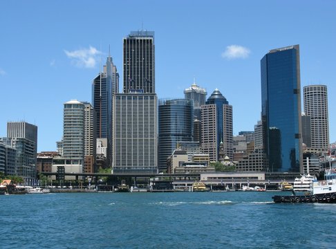 View of Sydney business center in Australia