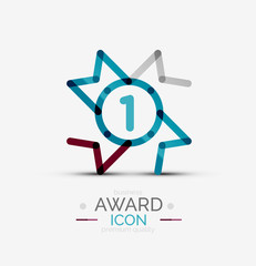 Award icon, logo.