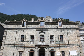 Fototapeta na wymiar View of Fenestrelle Fort, Fenestrelle, Turin, Italy 