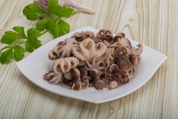 Boiled octopus