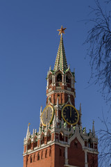Fototapeta na wymiar Kremlin Saat Kulesi