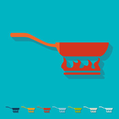 Flat design: pan