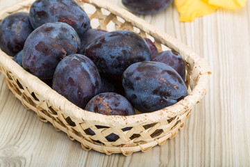 Fresh ripe prunes