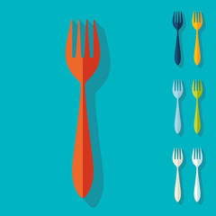 Flat design: fork