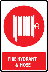 Fire hose reel sign