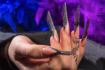 Female hand with manicure