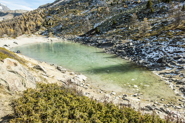 Grünsee, ob Zermatt, Wallis, Schweiz