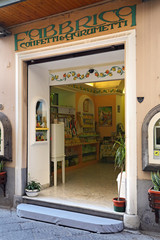 Limoncello factory in the historic center of Sorrento
