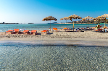 Lovely beach on Crete island, Greece