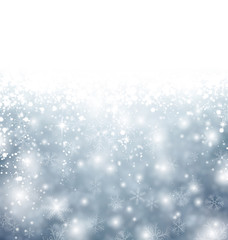 Christmas background with fallen snowflakes.