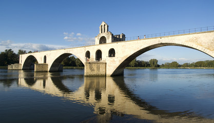 Fototapeta premium The Pont d'Avignon on the Petit Rhone 