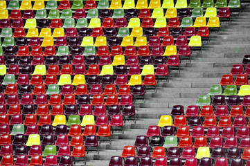 Fototapeta premium Stadium empty tribune