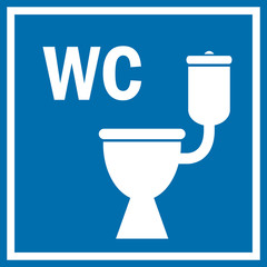 Toilet wc sign