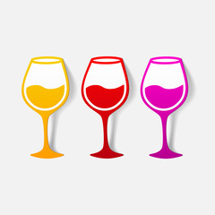 realistic design element: wineglass