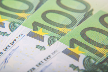 100 Euro notes detail
