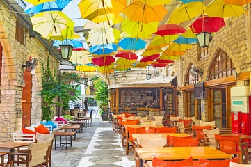 Peel and stick wall murals Cyprus The umbrellas