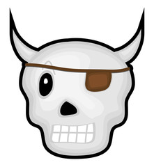 Pirate Halloween Skull