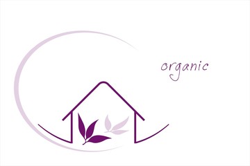 Home , leaves, icon, business logo design