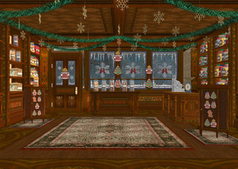 Fototapeta na wymiar Christmas Shop