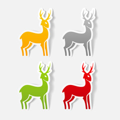realistic design element: deer