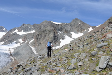 Aufstieg zum Daunjoch, Stubaier Alpen