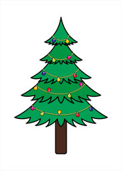 Xmas Tree with Decor Lights
