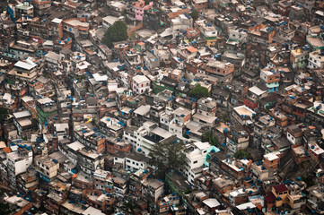 Biggest Slum Rocinha, Poor Living Area in Rio de Janeiro