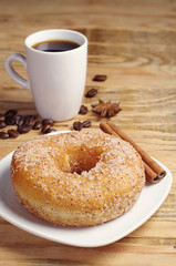 Donut and coffee cup