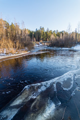 уральская река зимой, Россия