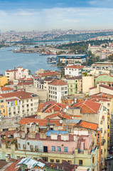Fototapeta na wymiar Istanbul aerial cityscape