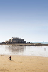 Fort national on island Petit Be in Saint-Malo, Brittany, France - 72822066