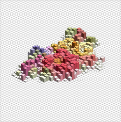 Infographic Isometric Vector Graph