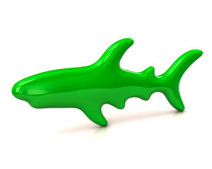 Illustration of green shark