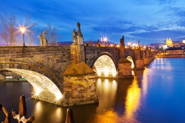 Obraz premium Charles bridge, Lesser town, Prague, czech republic