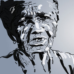 twarz starej kobiety © Rzoog