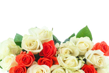 bouquet of red and yellow roses